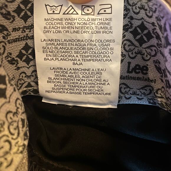 Lee Platinum Label Womens Pinstripe Pants Size 14M Stretch Brown Career Workwear - Picture 4 of 7